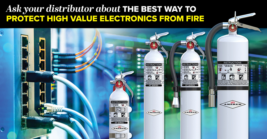 Ask your distributor about the best way to protect high value electronics from fire.